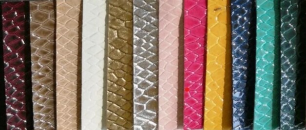 Telas con tinta base solvente y tintas pvc metalizadas