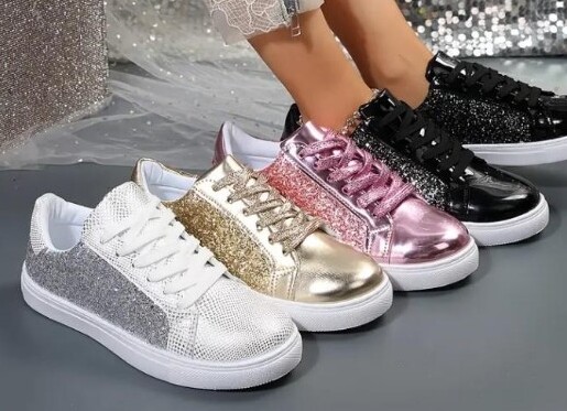 Zapatos con tinta base solvente, tintas pvc metalizadas